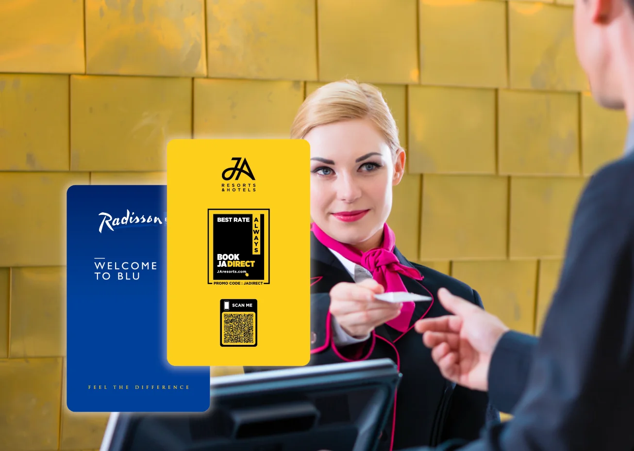 Cartão-chave RFID Saflok com tecnologia de segurança sem contato criptografada para acesso à porta de hotel
