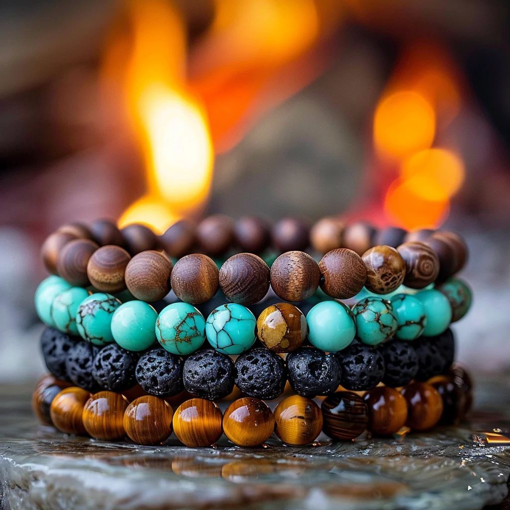 Elevate Luxury with Our New Line of Wood and Stone Beads RFID Wristbands