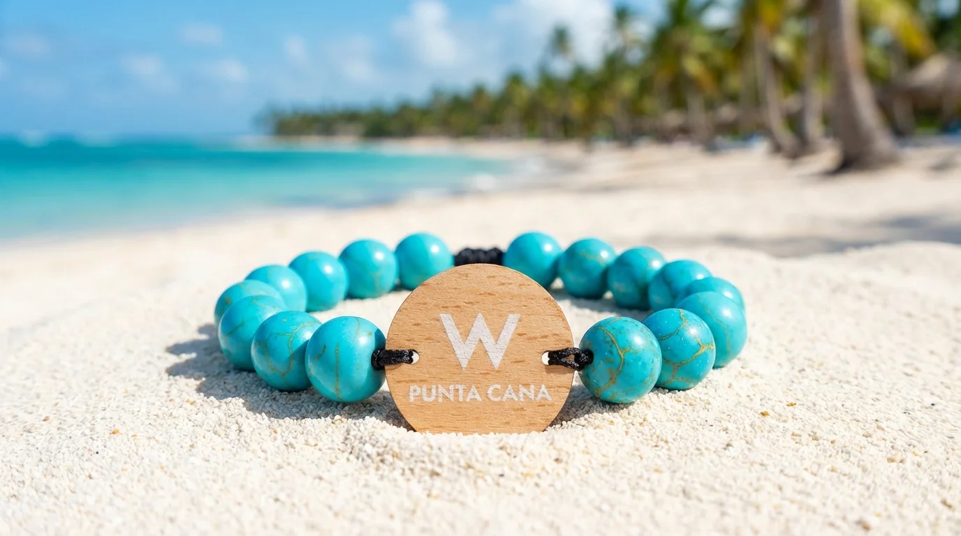 W Punta Cana turkoois kralen RFID-polsband