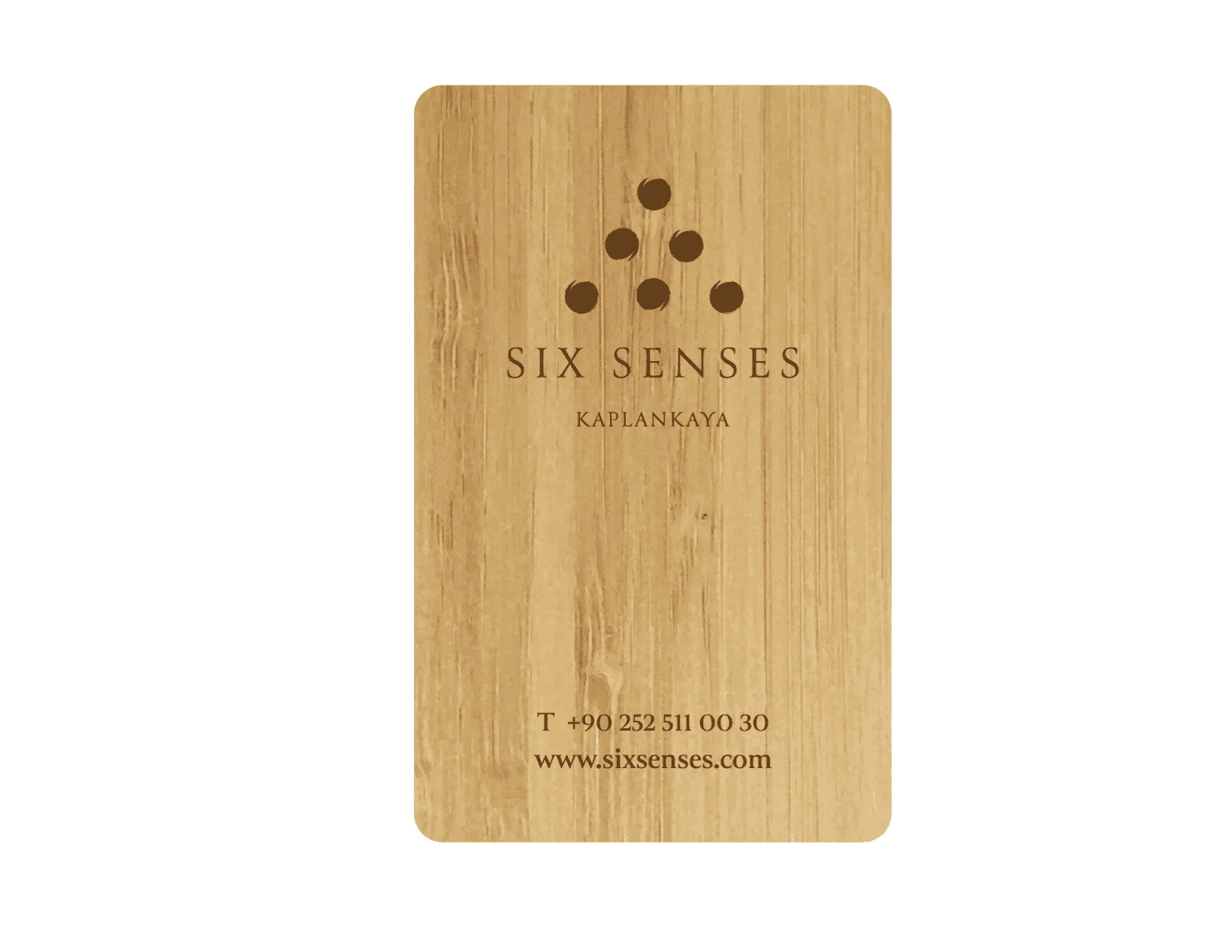 Six Senses Kaplankaya Ahşap RFID Kart