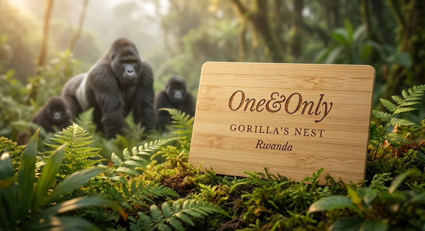 Bamboo RFID key card One&Only Gorillas Nest Rwanda eco-lodge mountain gorillas rainforest
