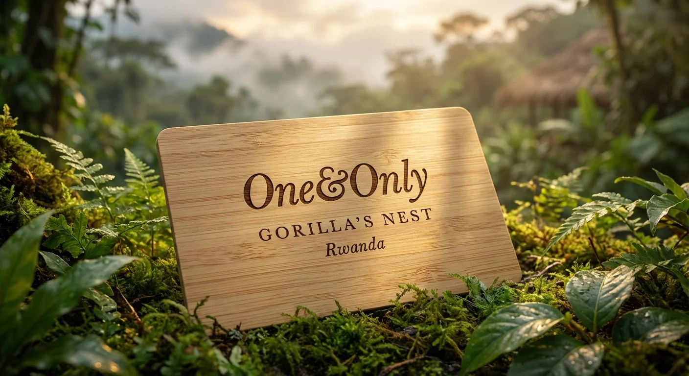 Bamboo RFID key card One&Only Gorillas Nest Rwanda sustainable luxury eco-tourism