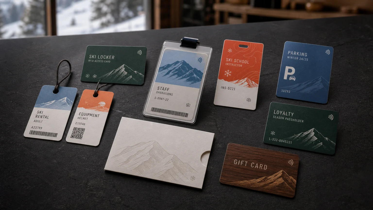 Campioni di carte e supporti RFID sostenibili personalizzati