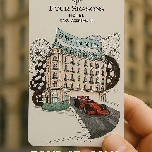 Four Seasons Hotel Baku Formula 1 Grand Prix themed key card