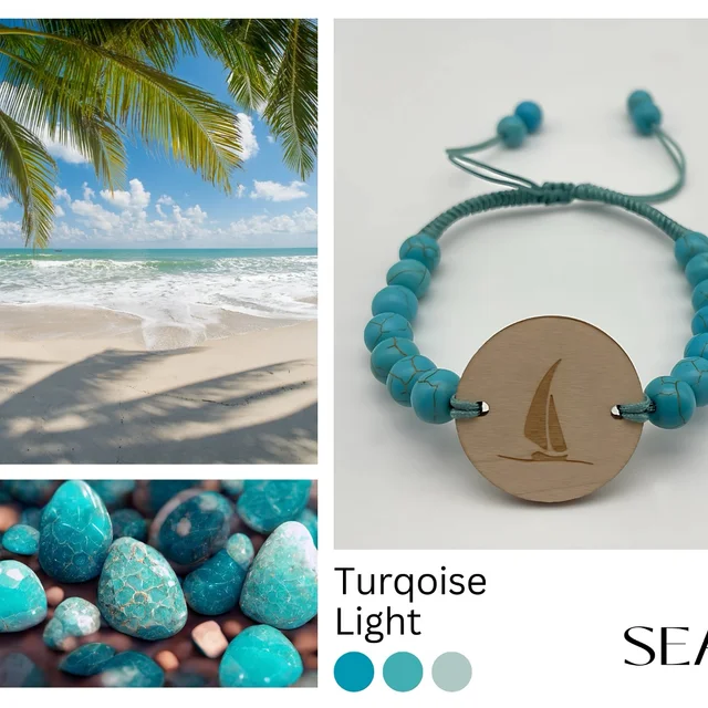 Turquoise RFID wristband blending natural elegance with technology